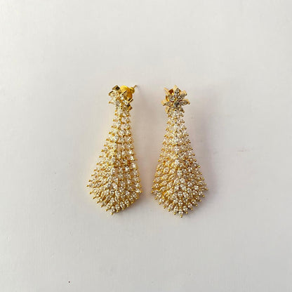 Gold Plated with Diamond Latest design Earring