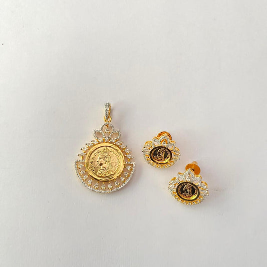 Gini Gold Plated Pendant Set