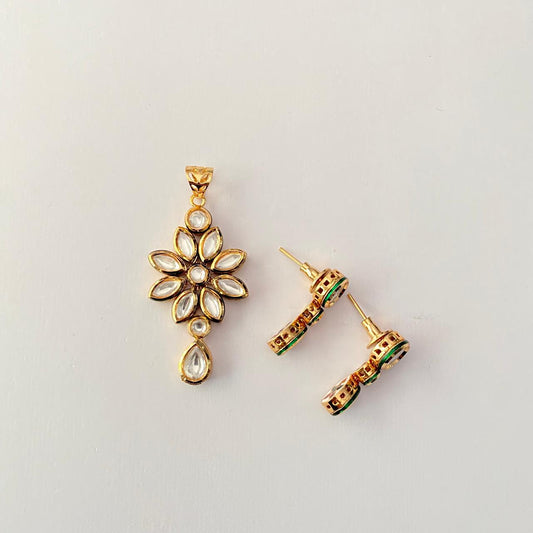 Kundan Gold Plated Pendant Set