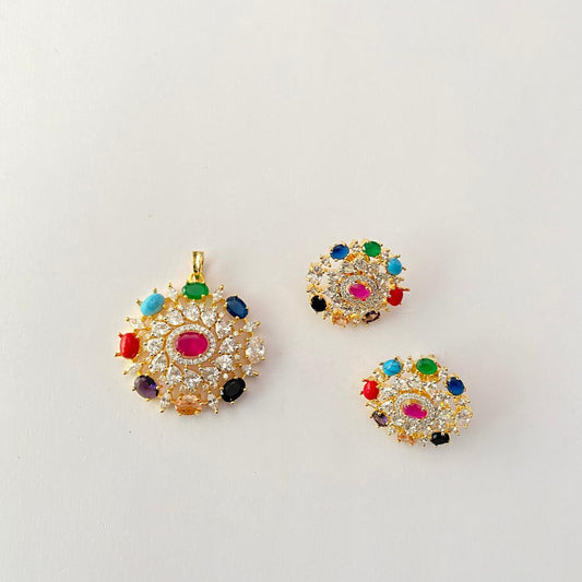 Gold Plated Multi Pendant Set