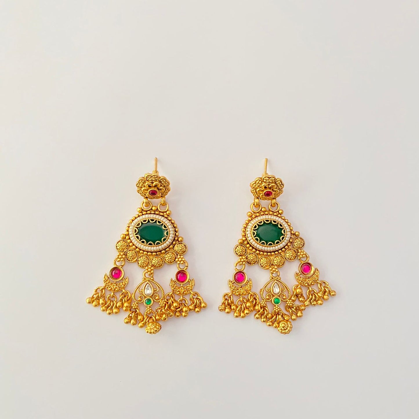 Gold Plated Temple Earring