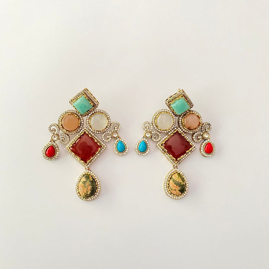 Antique Gold Multi Earring