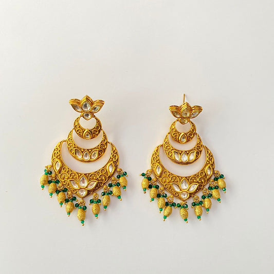 Gold Plated Chand Bali