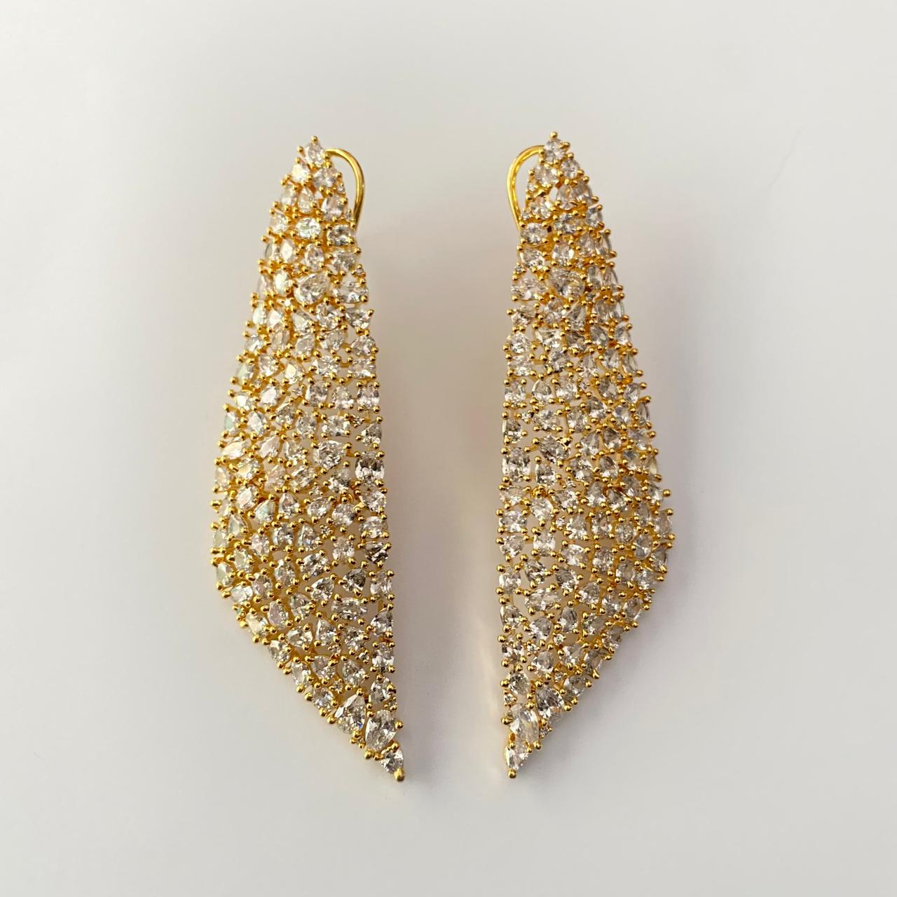 Gold Plated Diamond Earring