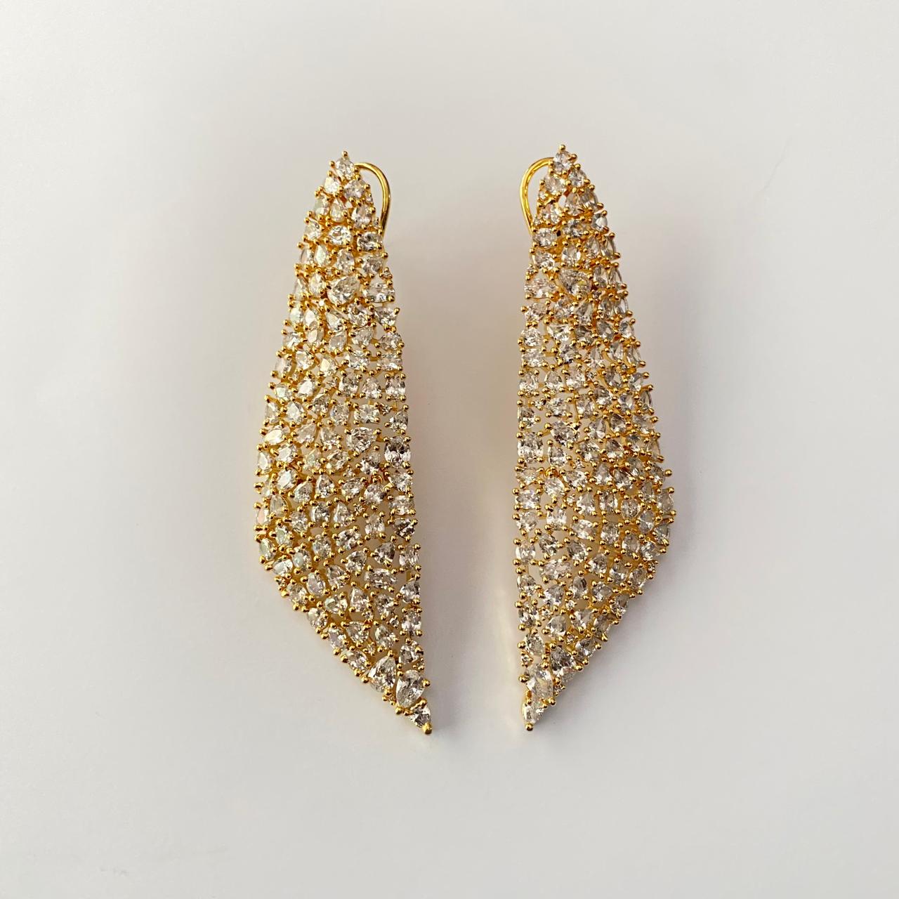 Gold Plated Diamond Earring