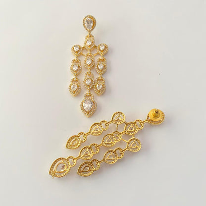 Gold Plated Long Hanging Earring