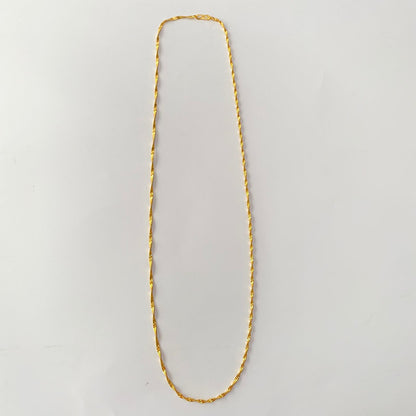 Gold Plated Twisted Rope Chain