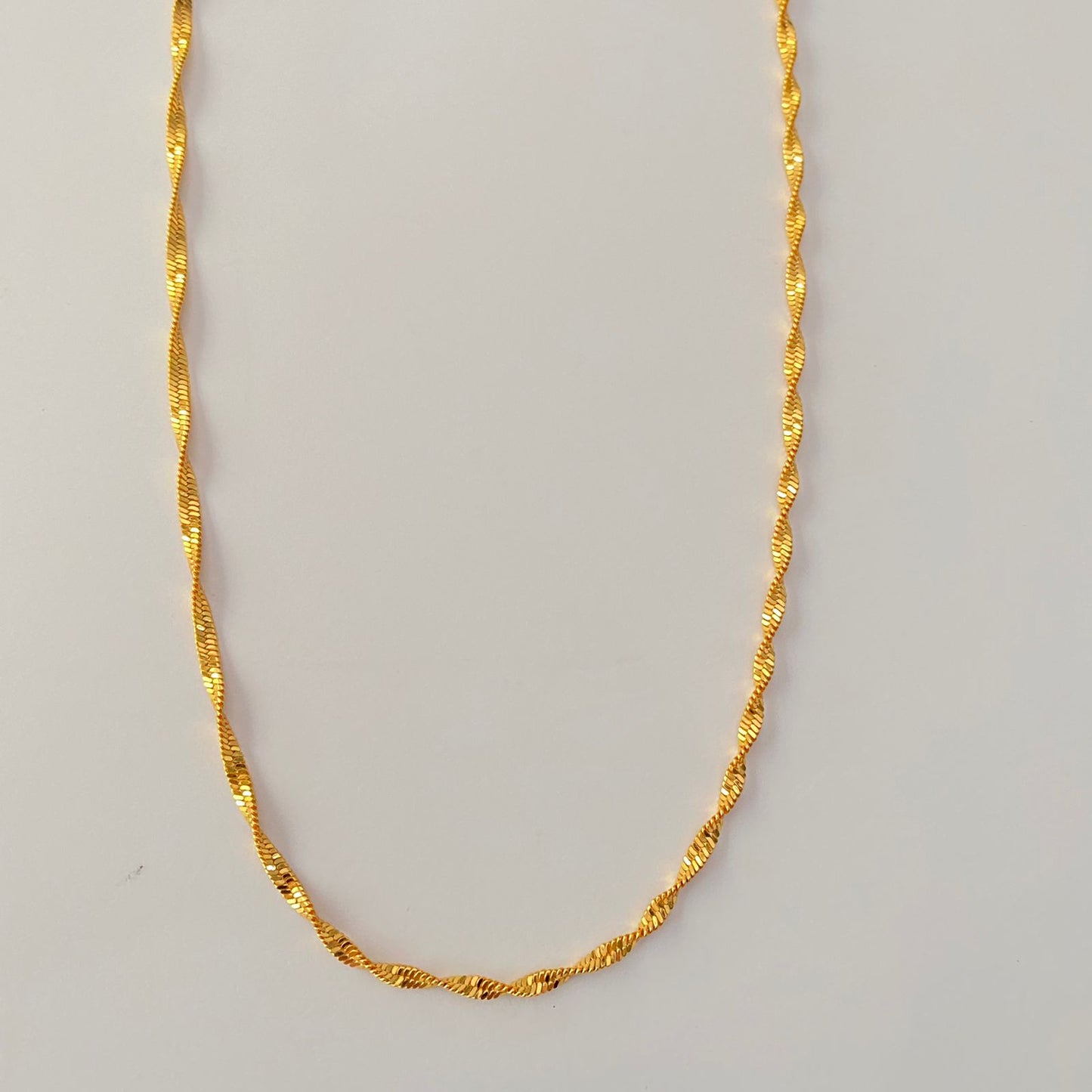 Gold Plated Twisted Rope Chain
