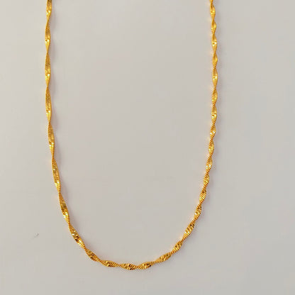 Gold Plated Twisted Rope Chain