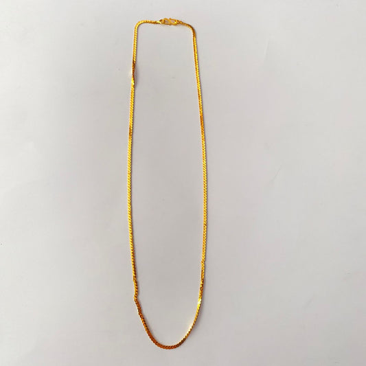 Gold Plated Flat Long Chain