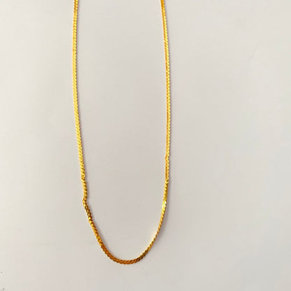 Gold Plated Flat Long Chain