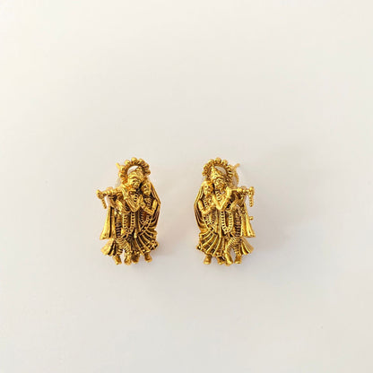 Gold Plated Radha krishn Stud