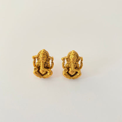 Gold Plated Ganish ji Stud
