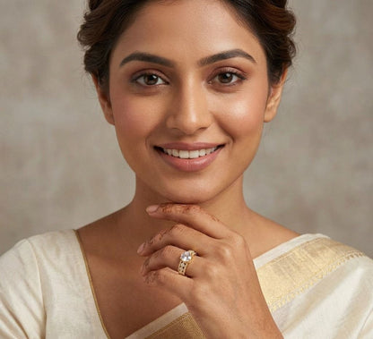 Gold Plated Diamond Ring