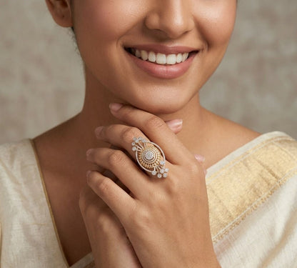 Gold Plated Cocktail Ring