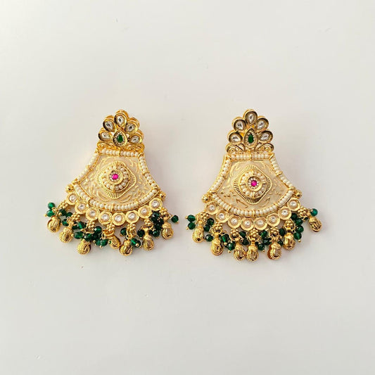 Gold Plated with pearl latest design Earring