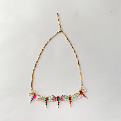 Gold Plated Western Look Butterfly Necklace