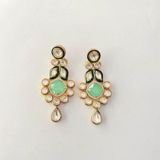 Kundan Gold Plated Drop Earring