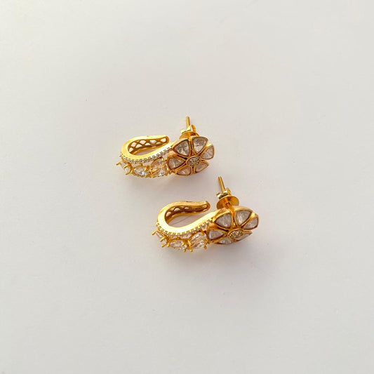 Gold plated Moissanite Earring
