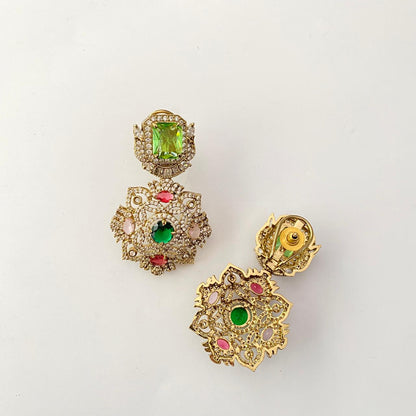 Emerald Gold Plated Sabysachi Inspired Earring