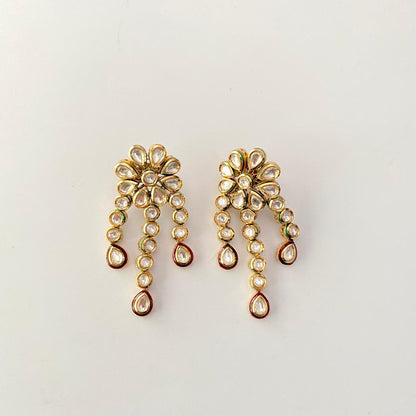 Kundan Gold Plated Hanging Earring