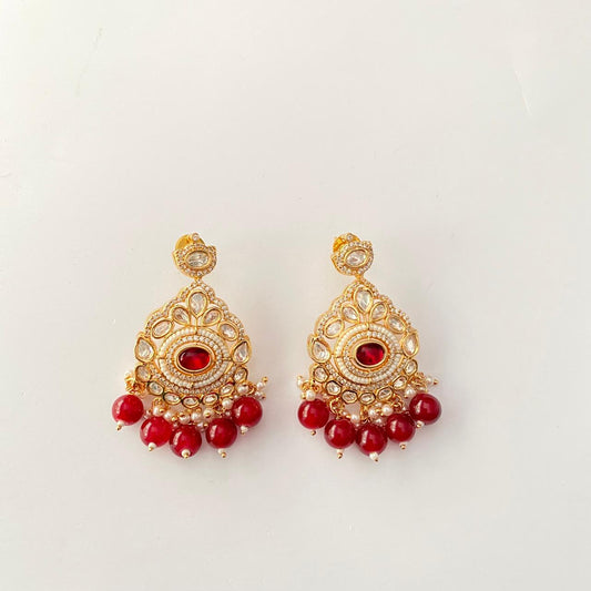 Ruby Pearl Kundan Earring
