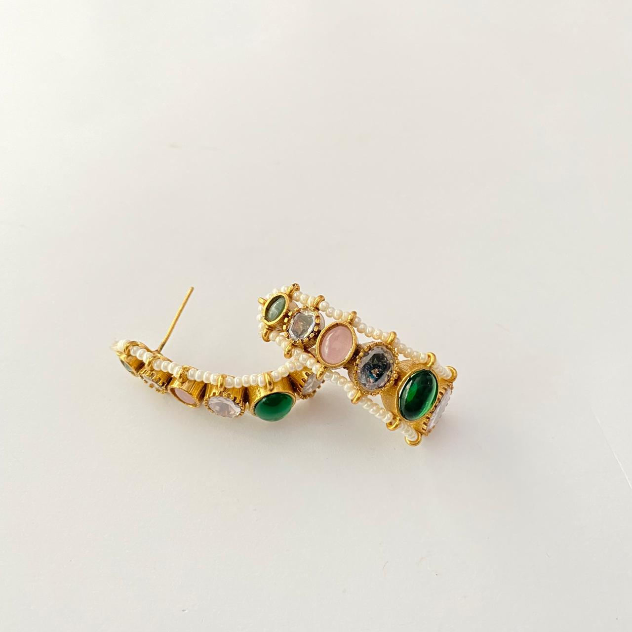 Multi Gold Plated Earring