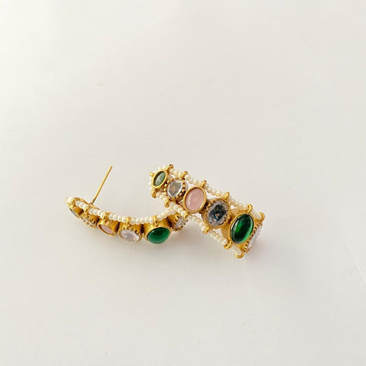 Multi Gold Plated Earring