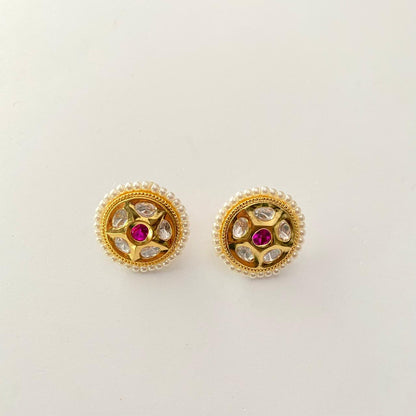 Kundan Gold plated Stud