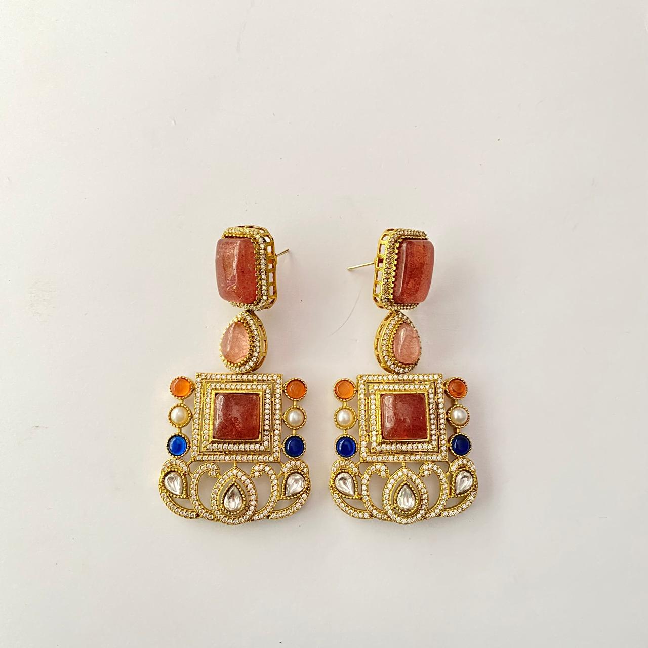 Gold Plated Kundan Earring