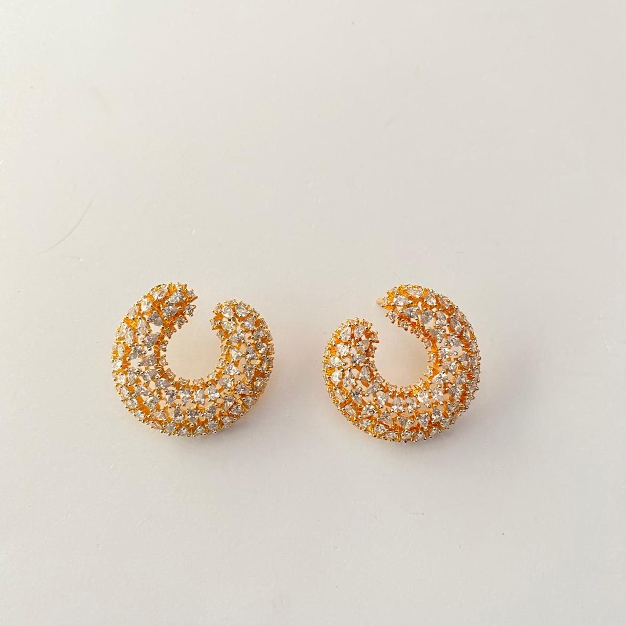 Gold plated Diamond Stud