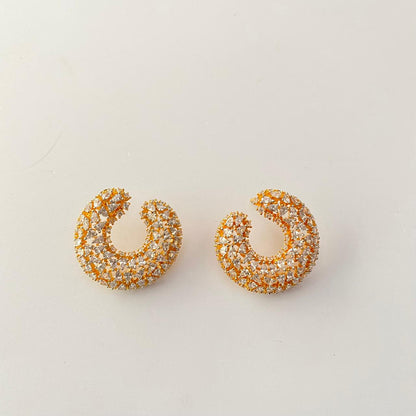 Gold plated Diamond Stud