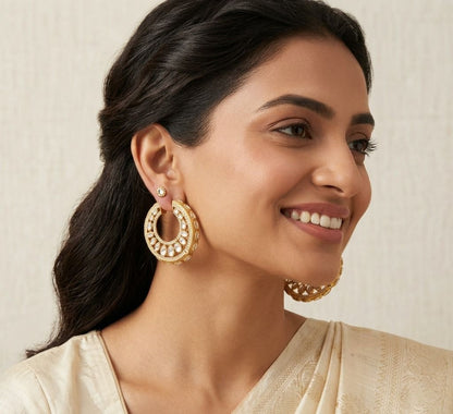 Kundan Gold Plated Big Bali