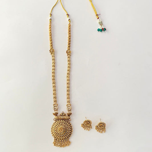 Antique Gold Long Necklace Set