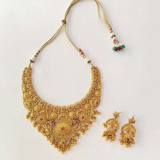 Gold Plated heavy Necklace Set