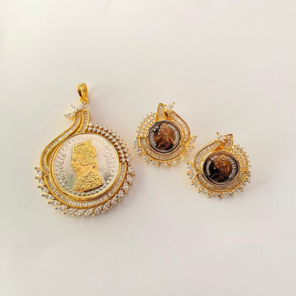 Gini Gold Plated latest Pendant Set