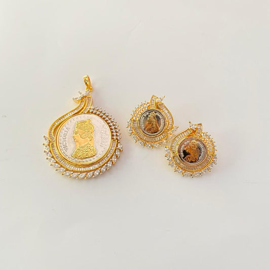 Gini Gold Plated latest Pendant Set