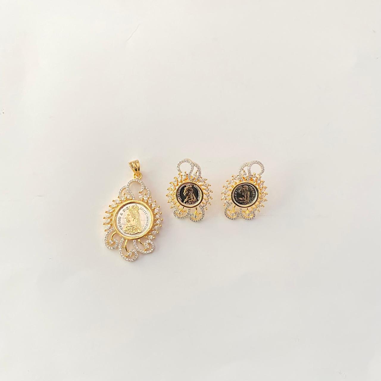 Gini Gold Plated latest design Pendant Set