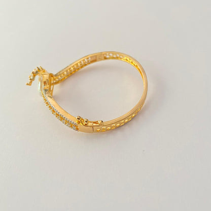 Pearl Gold Plated Diamond Bracelet