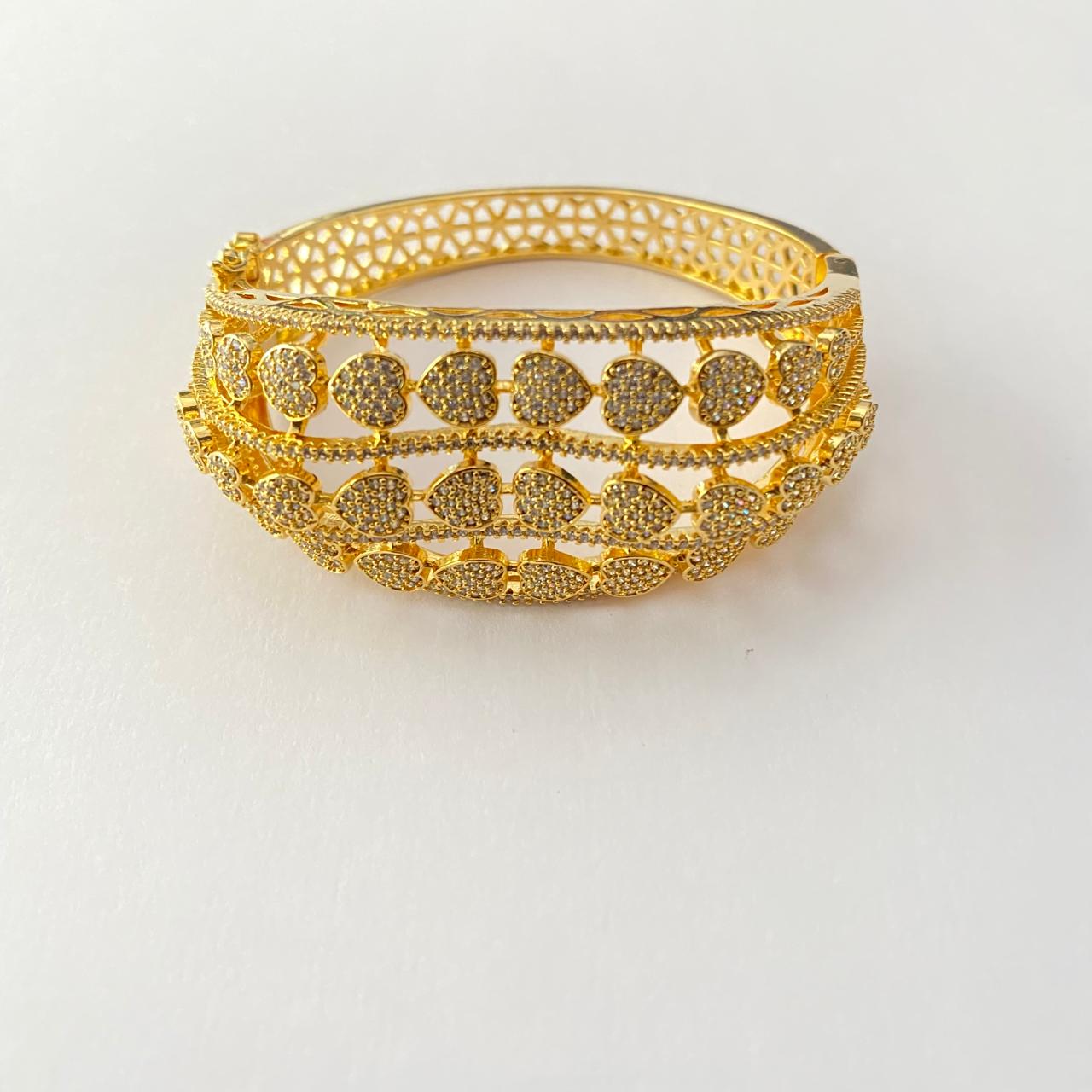 Gold Plated Stone Studding Bracelet