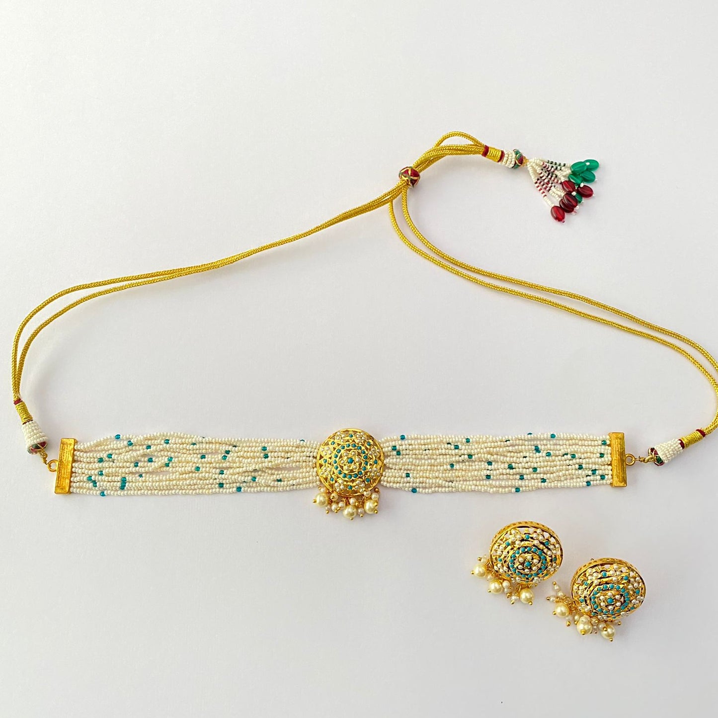 Gold Plated Firoza Choker Set
