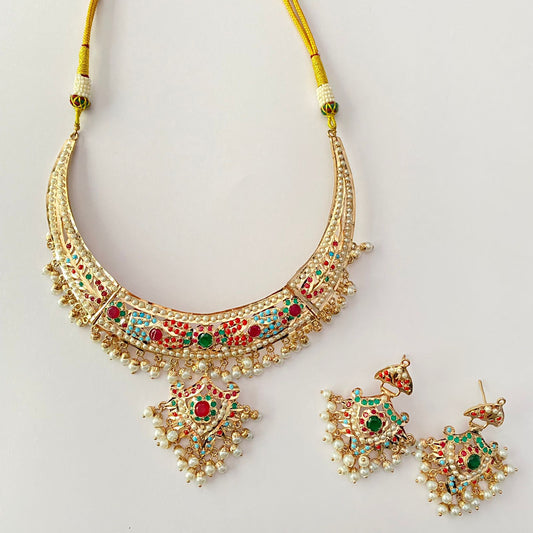 Multi Jadau Necklace Set