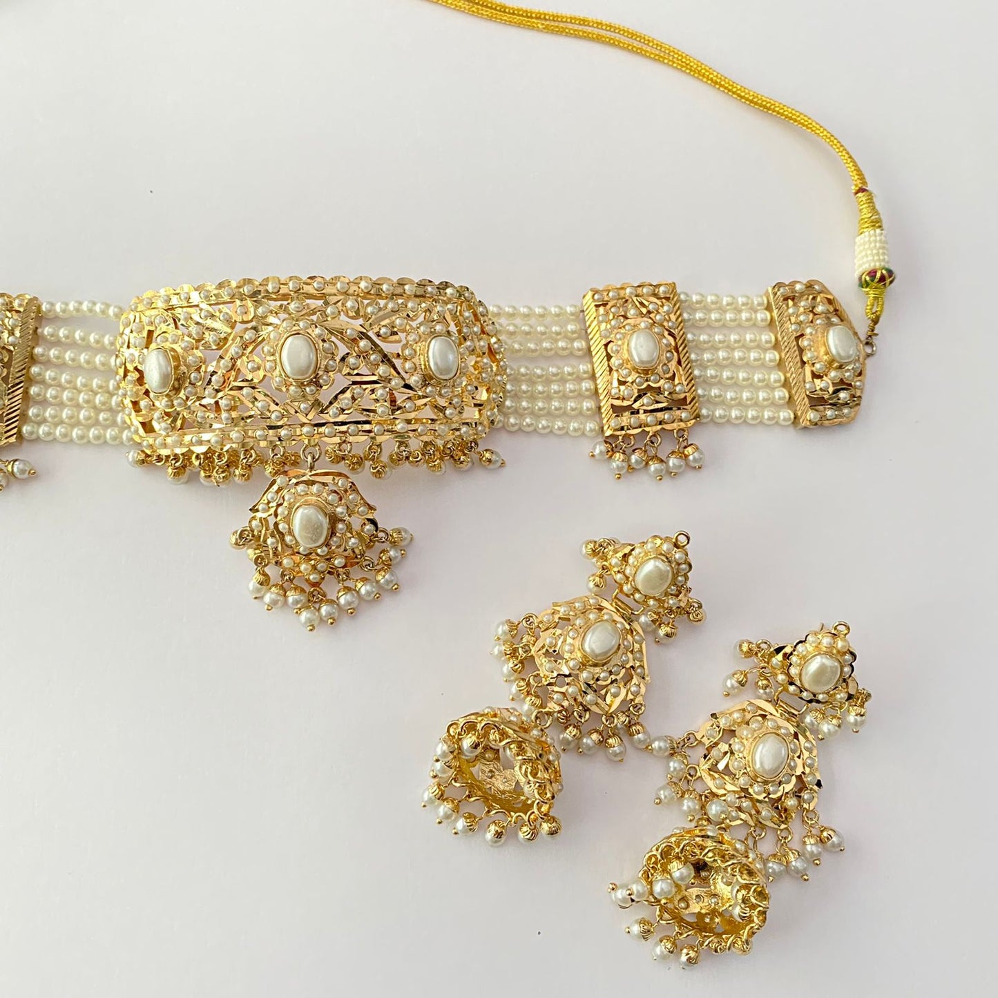 Jadau Gold Plated Chokar Set