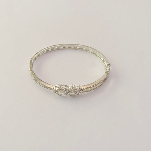 Diamond Silver Plated Sleek Bracelet
