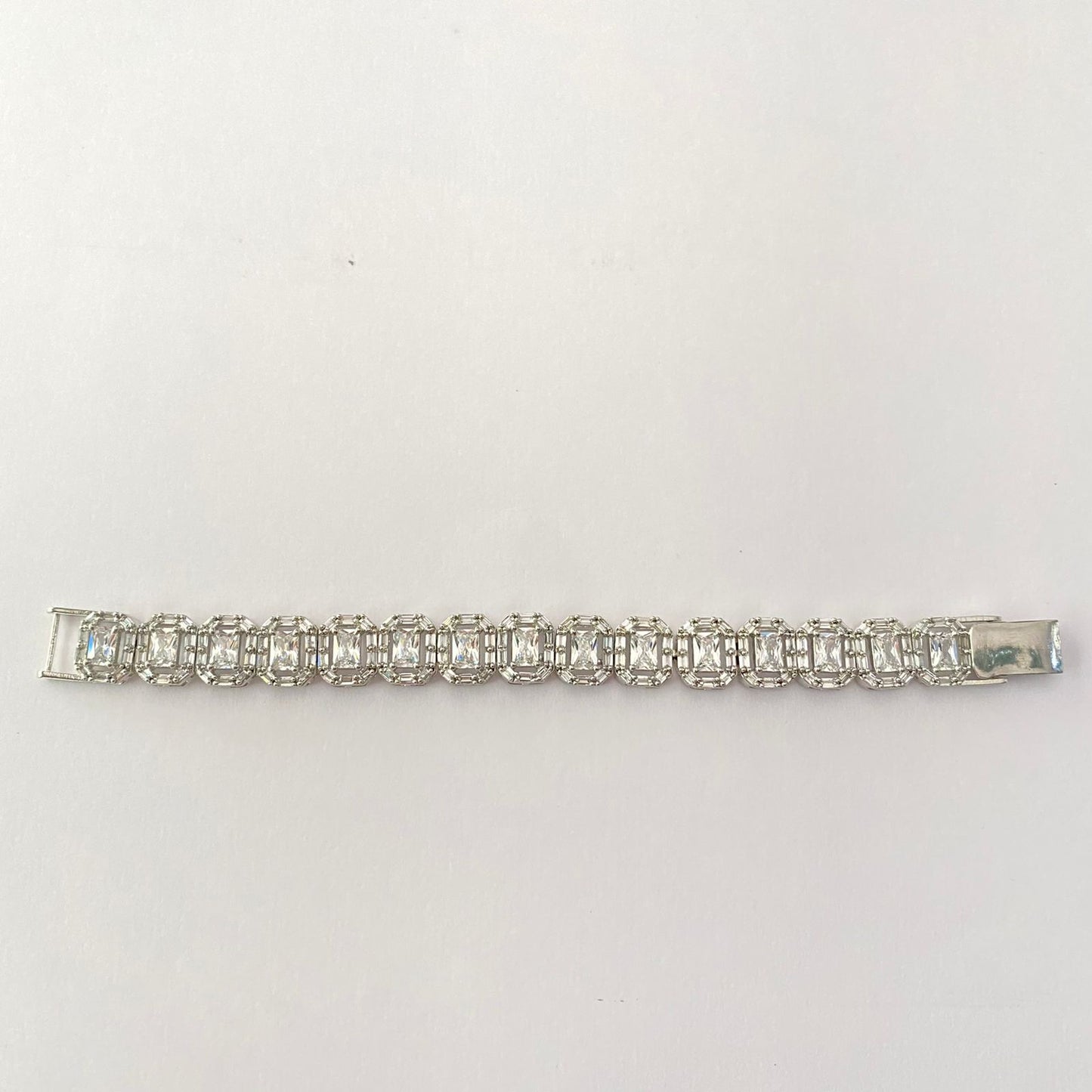 Silver Plated Diamond Tennis Bracelet
