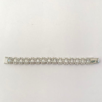 Silver Plated Diamond Tennis Bracelet