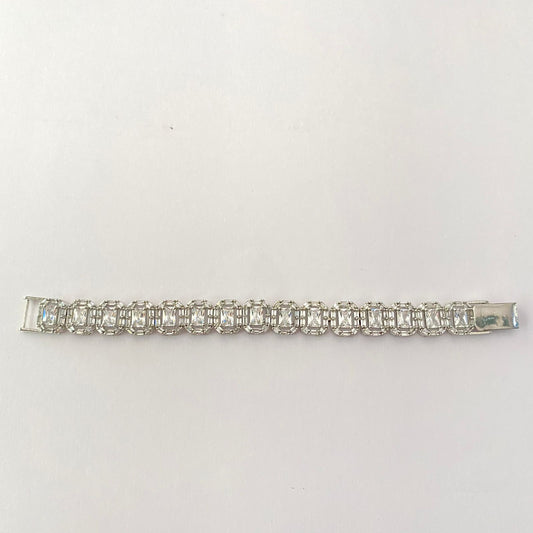 Silver Plated Diamond Tennis Bracelet
