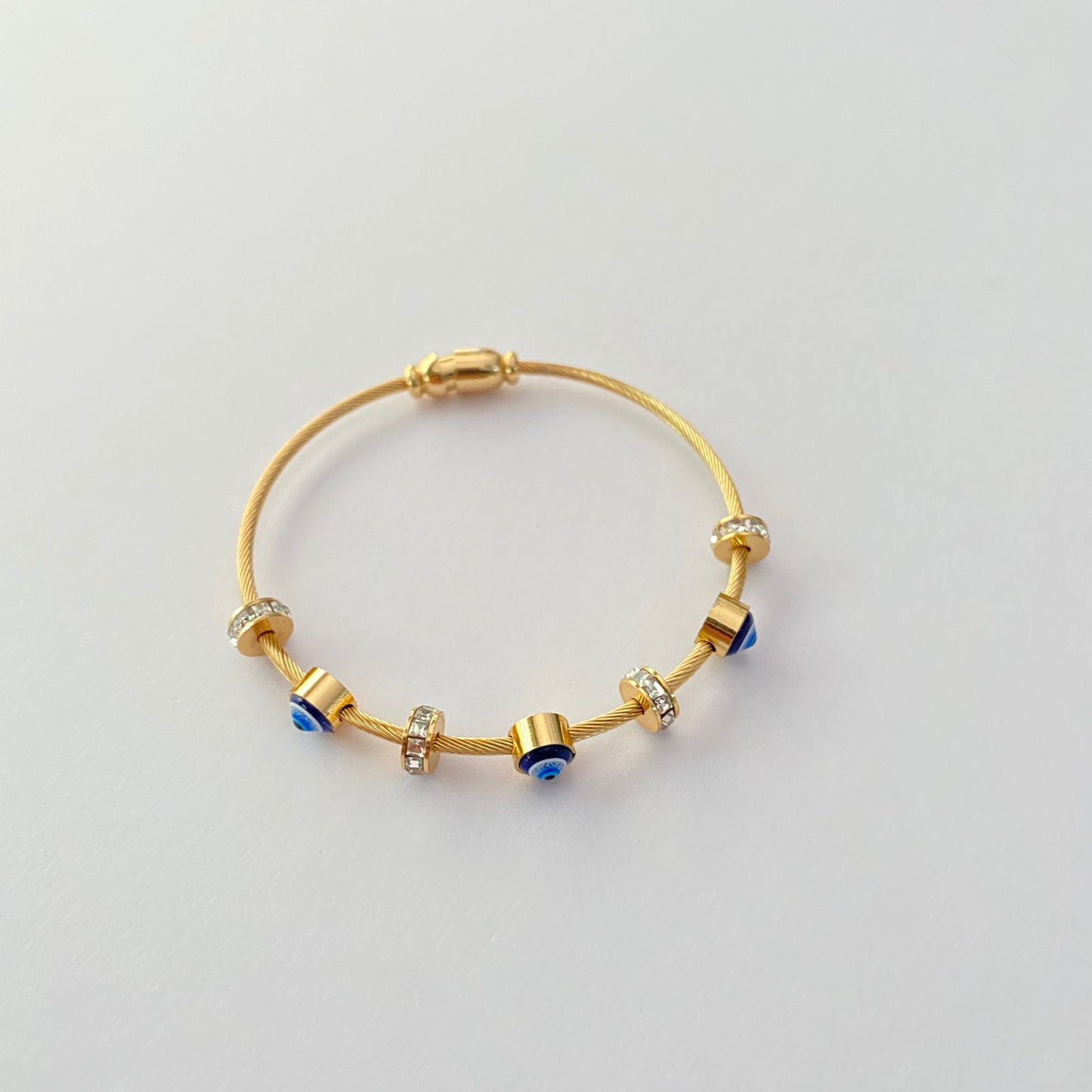 Gold Plated Evil Eye Bracelet