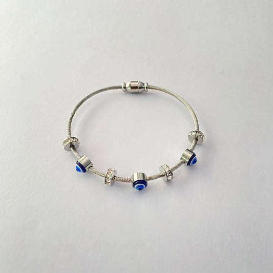 Silver Plated Evil Eye Bracelet