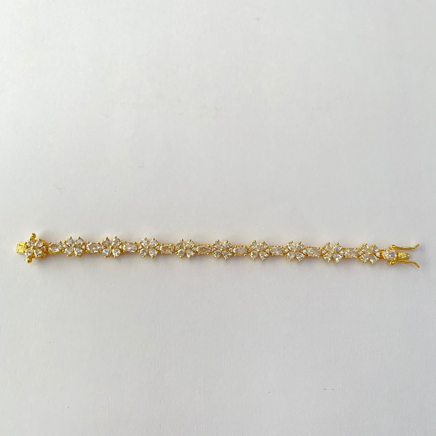 Diamond Gold Plated Tennis Bracelet
